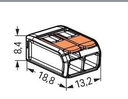 221-412 Rasialiitin &quot;vipu-Wago&quot;  221-sarja 2-nap. 0.2-4.0 mm²