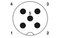M12 liitin 5-nap. Uros A-koodi, mm. NMEA2000 Push Lock. Phoenix Contact