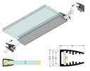 LED-profiili MIKRO10 Lasi/Akryylilevyjä varten 2m. anodisoitu