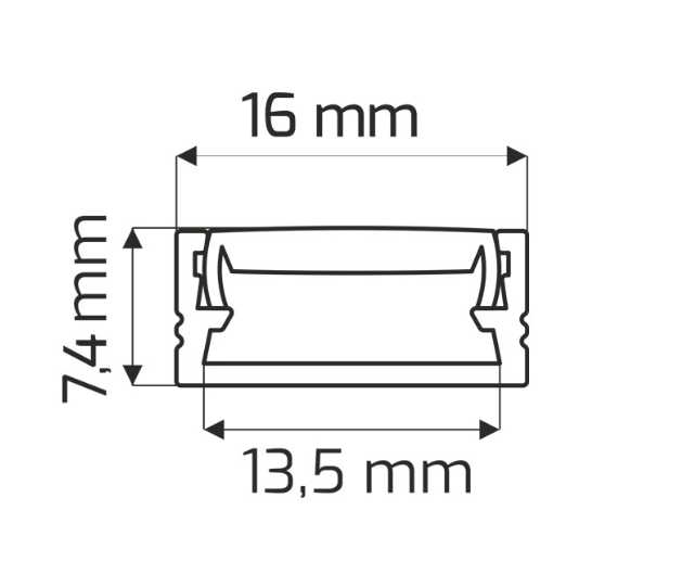 LED tankovalaisin 2m. LINE XL 4000K, 12V, max 36W