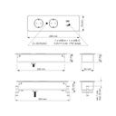 Kalusterasia 2xschuko+ USB-A + USB-C ERITTÄIN MATALA!