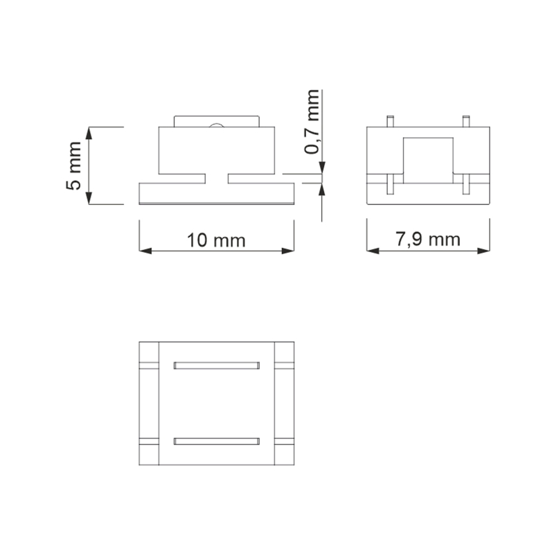 LED nauhaliitin, 2m johto. &quot;Slim&quot; 8mm, ja 10mm nauhoihin