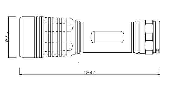 LED Taskulamppu 3x AAA, 280lm, 200m, IPX7, Musta, RND