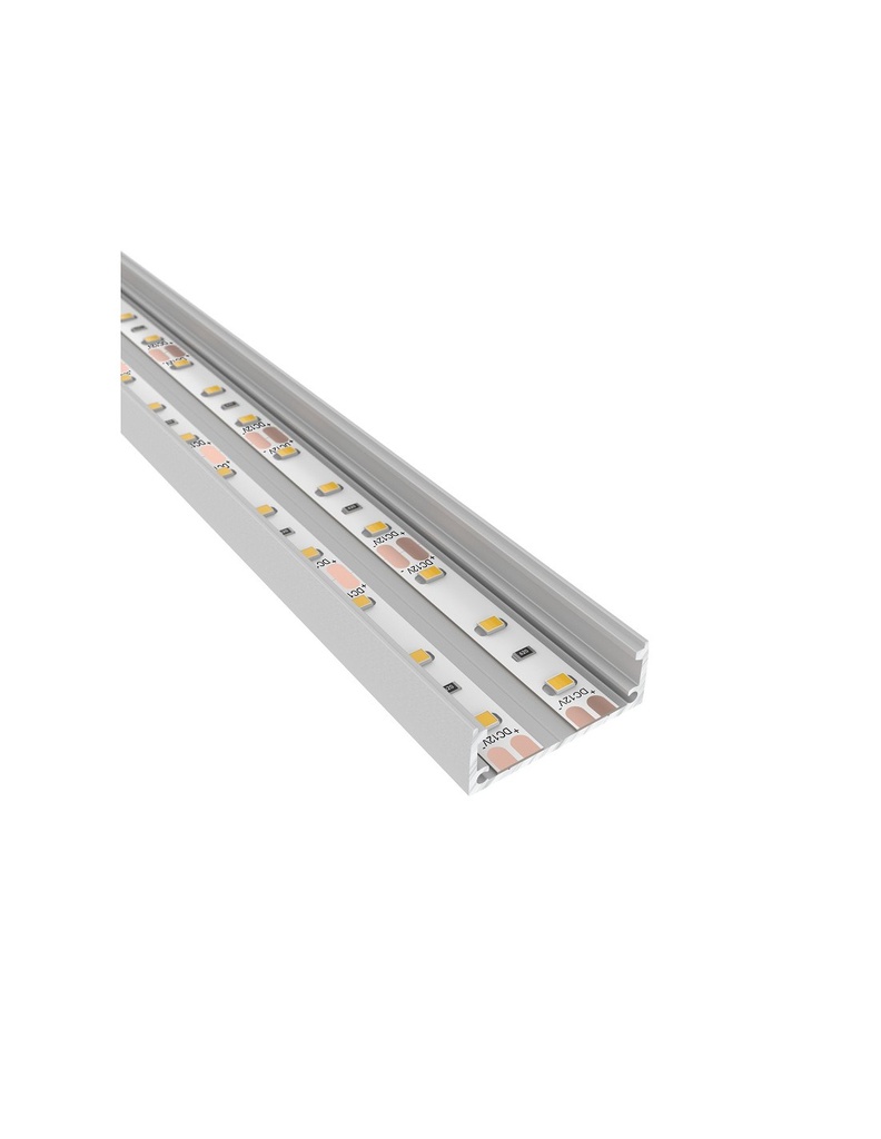LED-profiili pinta-asennus ALUMIINI  opaalikannella, 31x12mm. 3m.