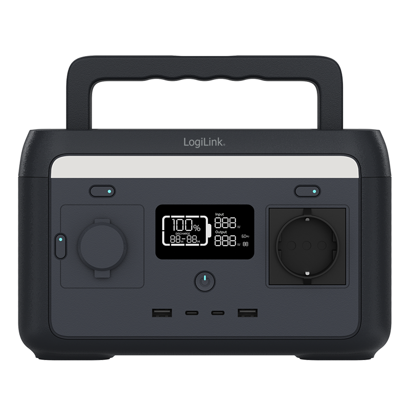 Kannettava virta-asema USB-A, USB-C, Shuko max 300W