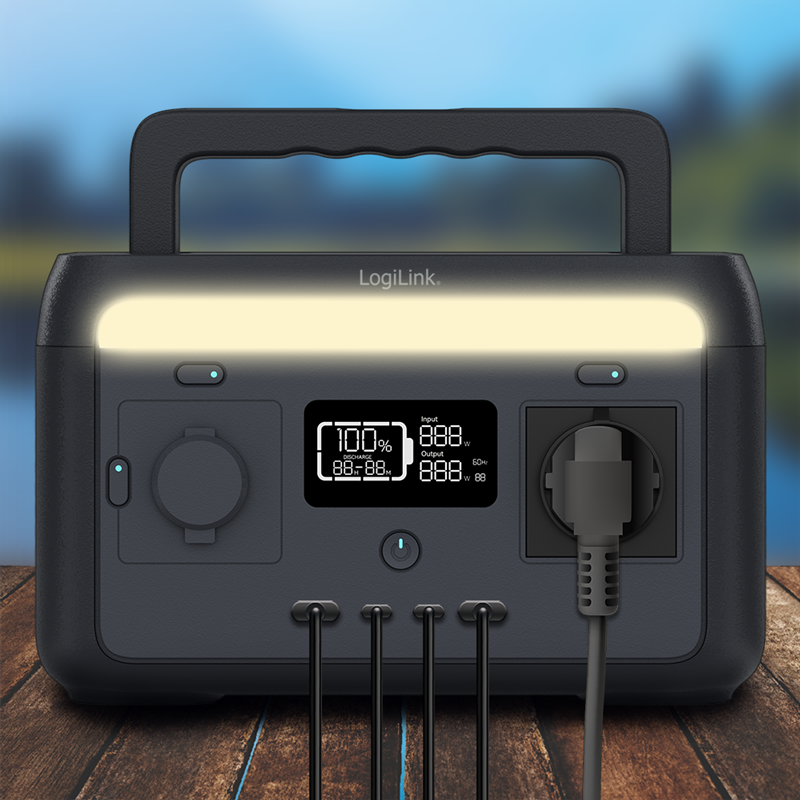 Kannettava virta-asema USB-A, USB-C, Shuko max 300W