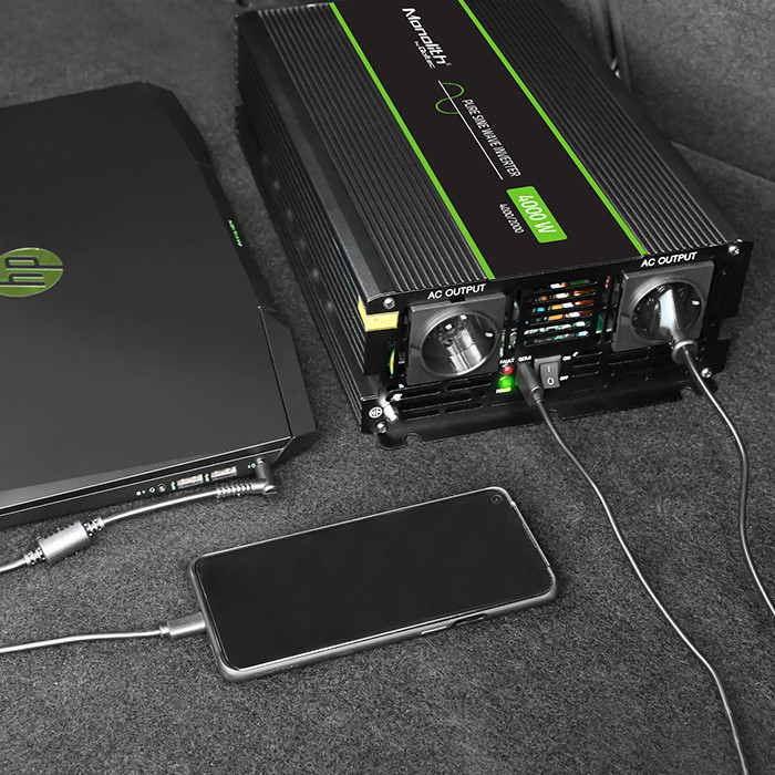Inverttteri, puhdas siniaalto, 2000W/4000W, 12Vdc