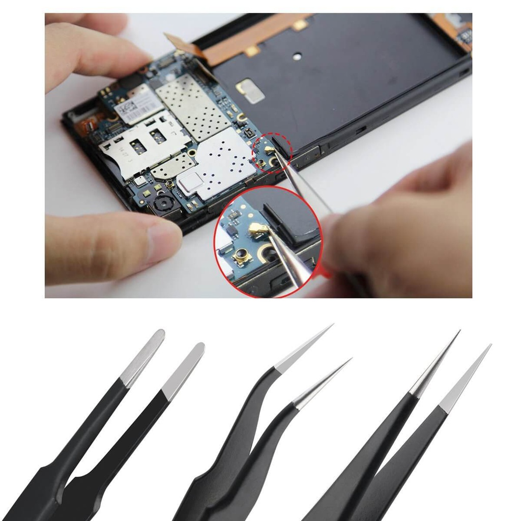 BF25 Pinsettisetti 9kpl. ESD, RST, PCWork