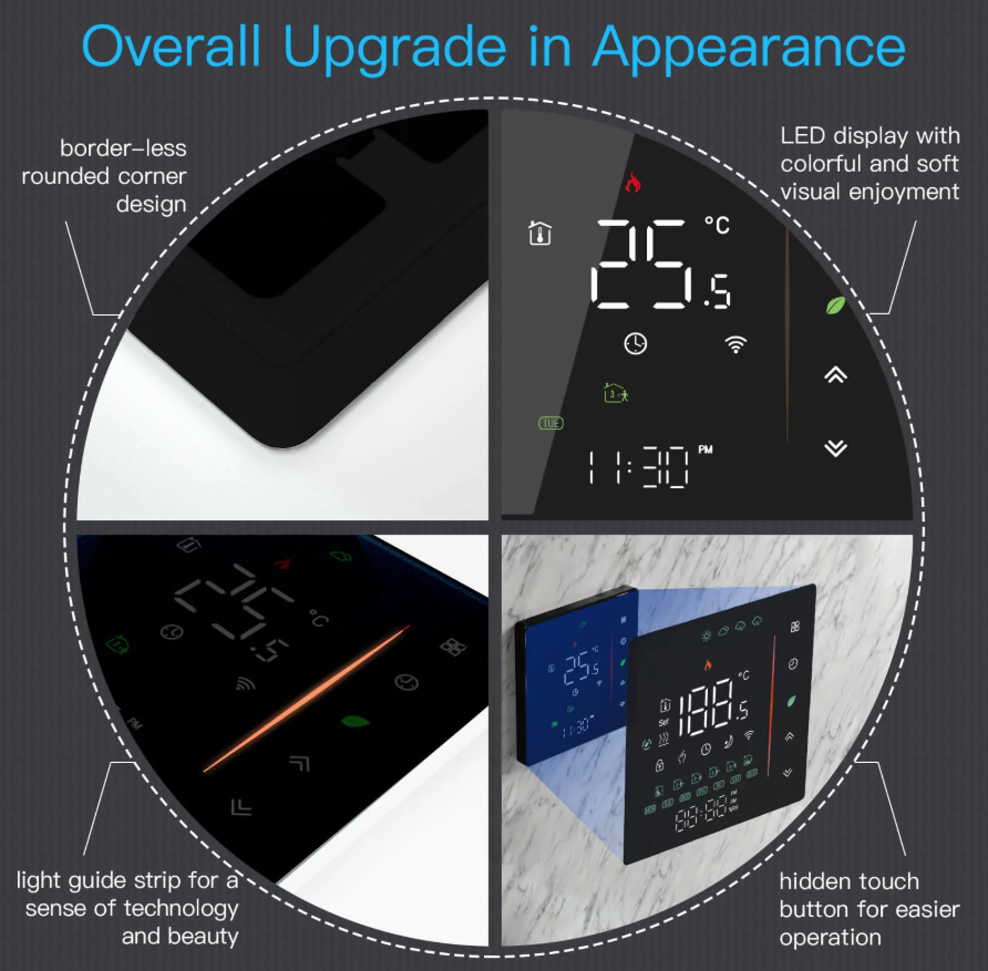 BF25 Huonetermostaatti, WiFi, TUYA, MOES