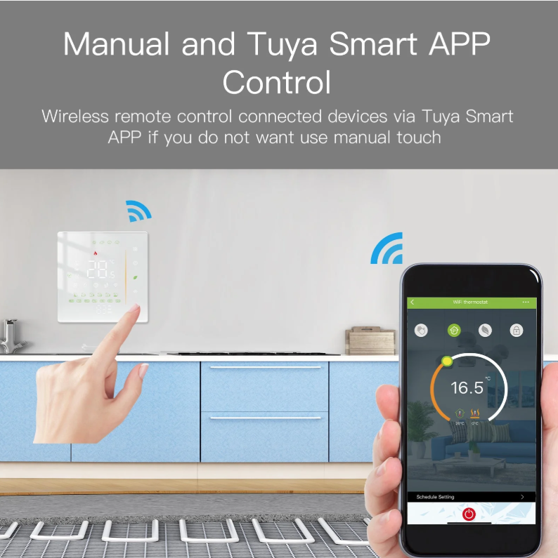 BF25 Huonetermostaatti, WiFi, TUYA, MOES