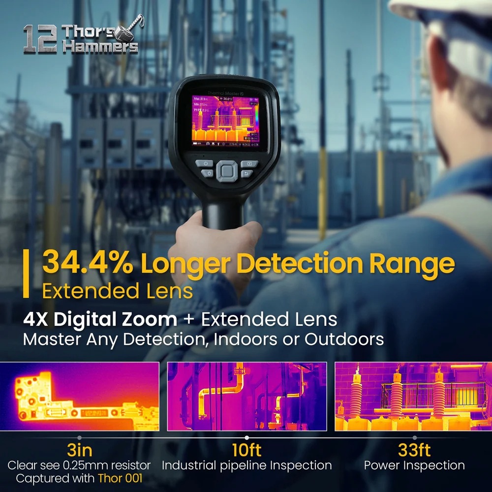THOR002 lämpökamera 256x192/512x384 (superresoluutio), 25Hz, , Thermal Master