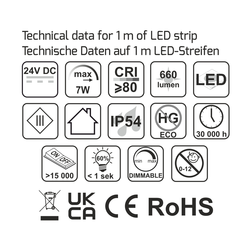LED nauha NEON FLEX 3X3mm. 10M 3000K, DESIGN LIGHT