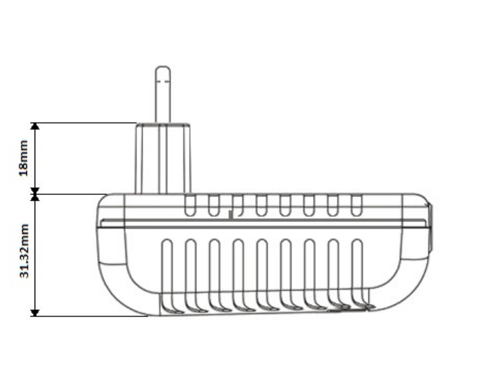 LED pistorasiavirtalähde 12V/1A, valkoinen