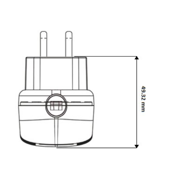 LED pistorasiavirtalähde 12V/1A, valkoinen