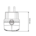 LED pistorasiavirtalähde 12V/1A, valkoinen