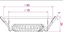 LED alasvalo himmennettävä 3000K/7W, IP65