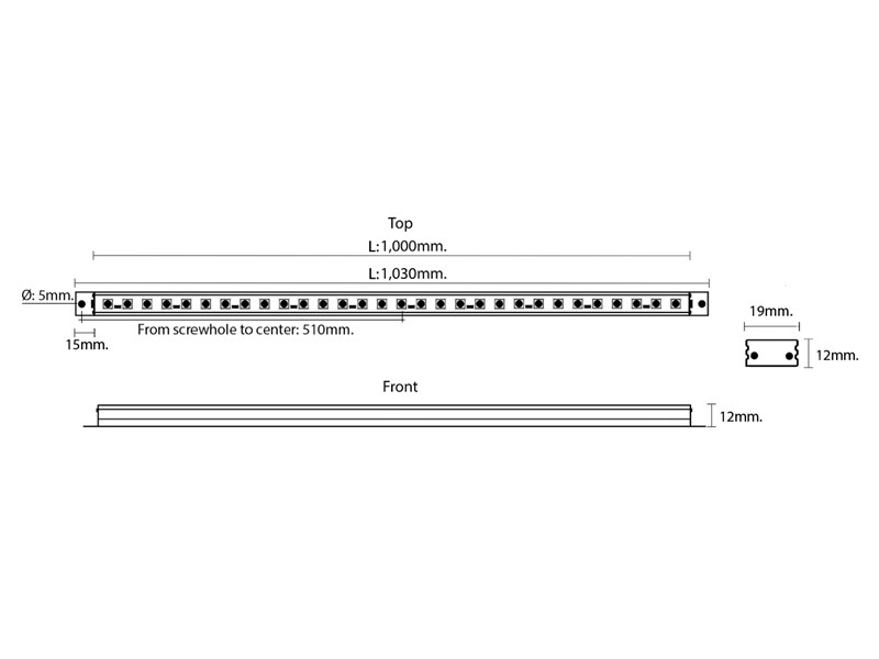 LED tankovalaisin IP67, 1000mm. 4000K