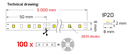 LED-nauha Comfort line 9W/m. 60LED/m. 900lm. 3000K