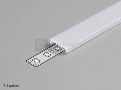Kansi C SURFACE10 Profiiliin Opaali valkoinen
