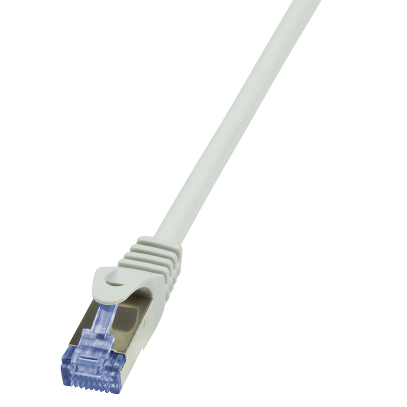 Patch cable PrimeLine, Cat.6A, S/FTP, grey, 0.25 m