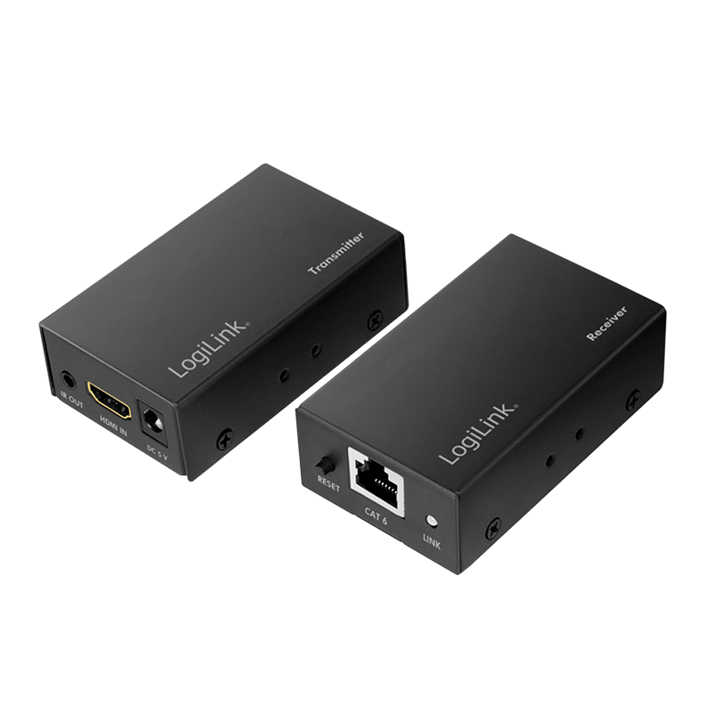 HDMI-Extenderi lähiverkon yli, 60 m, 1080p/60 Hz, POC, IR, Logilink