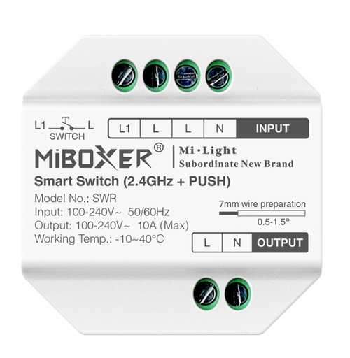 Langaton RF-rele max10A Mi-Boxer