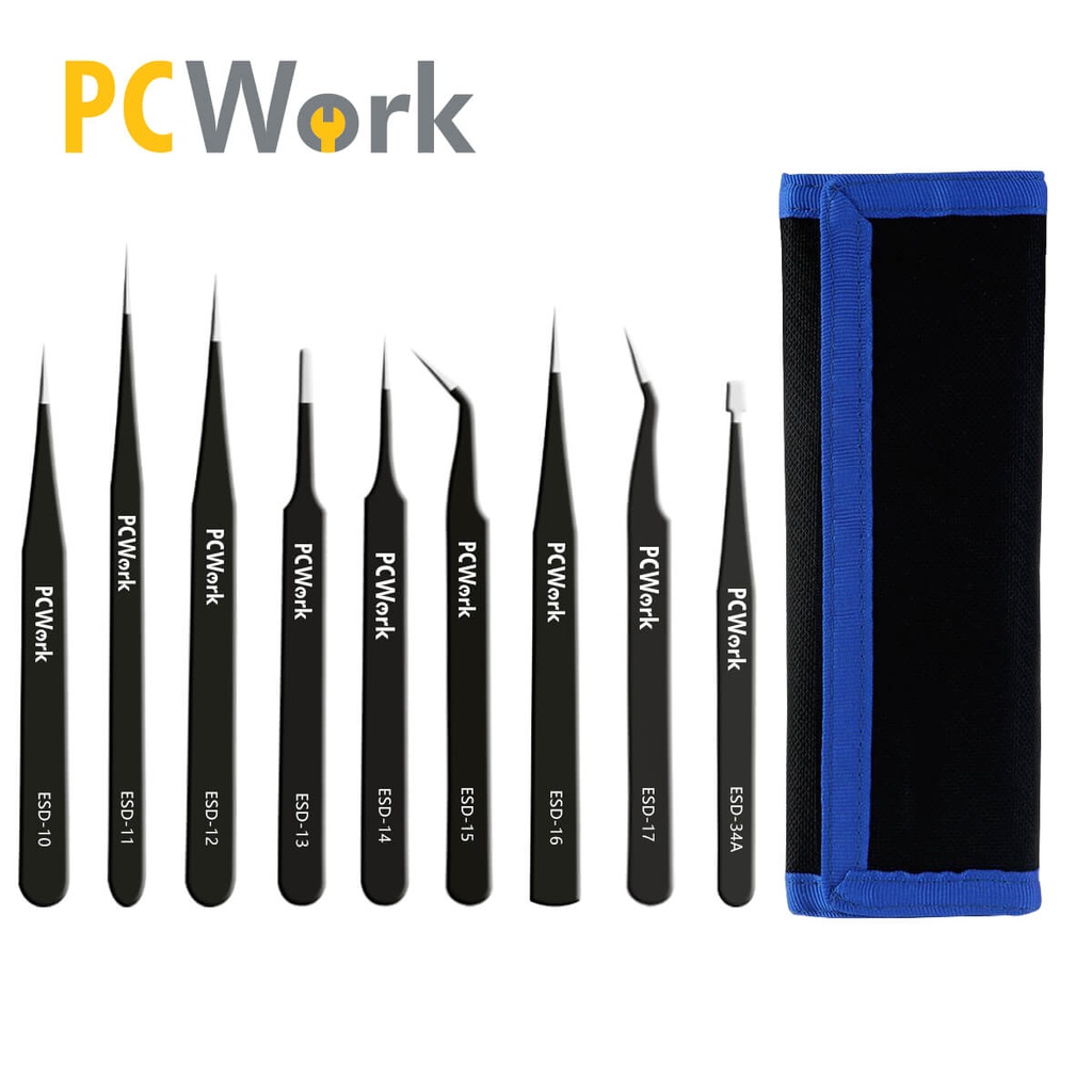 BF25 Pinsettisetti 9kpl. ESD, RST, PCWork