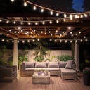 Ulkokäyttöön tarkoitettu valosarja – 15 kpl E27 -ripustettavia kantoja (14,4 m)