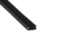 LED-profiilisetti Musta 202cm. Sis päätypalat 2kpl. TEKKNI
