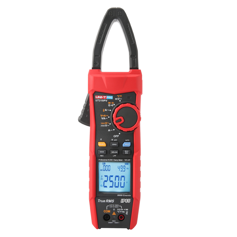 UT219PV Pihtimittari aurinkosähköjärjestelmille 2500 V DC / 1000 A, UNI-T