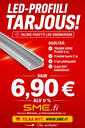LED-profiilisetti Eloksoitu alumiini 202cm. Frosted kansi Sis päätypalat 2kpl. TEKKNI