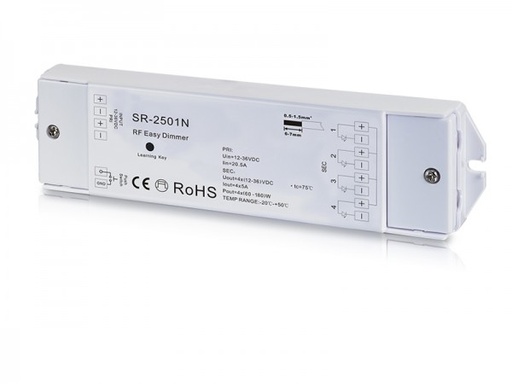 [SR-2501N] RF-Vastaanotin 4-kan. max.5A/kanava 720W 9-36Vdc