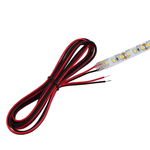 [MO-LF-2M-UNI-1Z-01] LED nauhaliitin, 2m johto. &quot;Slim&quot; 8mm, ja 10mm nauhoihin