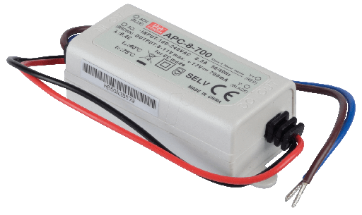 [APC-8-700] APC-8-700 Vakiovirtalähde 700mA 6-11V, 7,7W, MeanWell